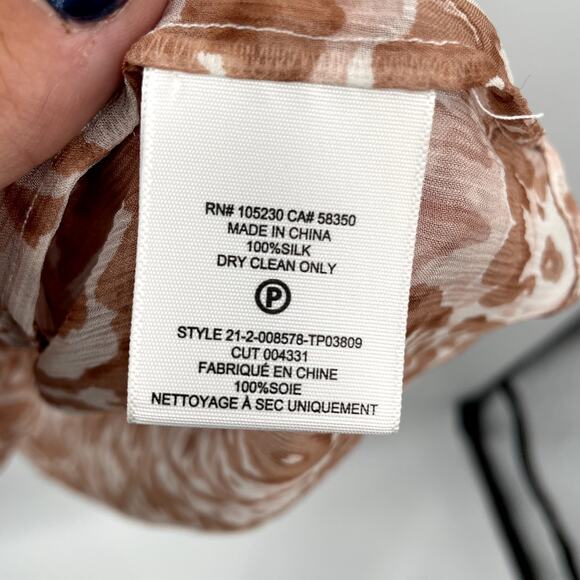 Joie | NWT Jindrah Silk Blouse in Brushed Clay // S - Picture 7 of 10